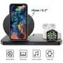 3 in 1 Wireless Charging Station for Apple Products, Tekpluze15W Foldable Fast Wireless Charging Dock for Multiple Devices, iPhone 11/11 Pro Max/XR/XS/X Samsung/Apple Watch 6/5/4/3/2/1 SE. Airpods