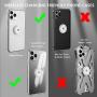 Phone Ring Holder Wireless Charging Compatible - FITFORT 360° Rotation Anti-Scratch Ceramic Ring Grip Compatible with All Wireless Charging Cell Phones-White