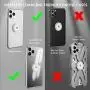 Phone Ring Holder Wireless Charging Compatible - FITFORT 360° Rotation Anti-Scratch Ceramic Ring Grip Compatible with All Wireless Charging Cell Phones-White