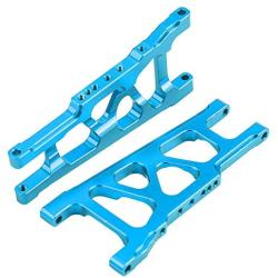 Dilwe RC Car Suspension Arm, Aluminium Alloy Front Rear Universal Suspension Arm for Traxxas Slash 1/10 Scale RC Car Upgrade RC Model Part Accessory(Blue)