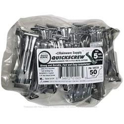 Quick Screw 5'' 50 Pack Premium Hidden Rain Gutter Bracket Hook Hangers with screw clip style