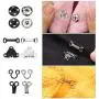 100 Pairs 3 Styles Skirt Sewing Hooks and Eyes, Sewing Snaps Kit Hook and Eye Closures Metal Snaps Buttons Fasteners Press Studs for Trousers Skirt Dress Bra Sewing DIY Crafting, 2 Colors 100 Pairs 3 Styles Skirt Sewing Hooks and Eyes, Sewing Snaps Kit Hook and Eye Closures Metal Snaps Buttons Fasteners Press Studs for Trousers Skirt Dress Bra Sewing DIY Crafting, 2 Colors