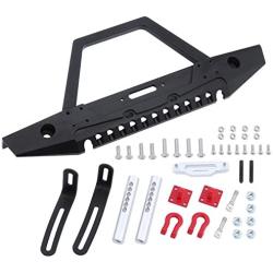 Hobbypark Metal Front Bumper with D-Ring Tow Shackles for Axial SCX10 1/10 Scale RC Rock Crawler Hop-Ups Upgrade Parts