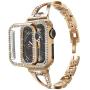 Bekomo Compatible with apple watch Band 38mm 42mm 40mm 44mm,1 pack bling Jewelry women Metal Strap and 2 pack Soft PC Bumper Protective Case Replacement for iWatch Series 5/4/3/2/1.