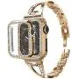 Bekomo Compatible with apple watch Band 38mm 42mm 40mm 44mm,1 pack bling Jewelry women Metal Strap and 2 pack Soft PC Bumper Protective Case Replacement for iWatch Series 5/4/3/2/1.