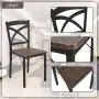 Dporticus 5-Piece Dining Set Industrial Style Wooden Kitchen Table and Chairs with Metal Legs- Espresso Dporticus 5-Piece Dining Set Industrial Style Wooden Kitchen Table and Chairs with Metal Legs- Espresso