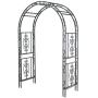 Montebello Decorative Iron Garden Arbor with 7-Inch Ground Stakes, 53 W x 23 D x 84 H Burnished Bronze Finish