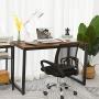 HOOBRO Computer Desk, Home Office Writing Desk, 47.2 x 23.6 x 29.9 Inch Industrial Simple Style PC Laptop Study Table in Living Room, Bedroom, Sturdy Metal Frame, Easy Assembly, Rustic Brown BF58DN01