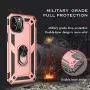 UNKNOK Compatible with iPhone 12 Pro Max 5G Case, [Military Grade ] 15ft Drop Tested Shockproof Protective, Metal Rotating Magnetic Ring Kickstand Cover for iPhone 12 Pro Max 6.7 Inch (Rose Gold)