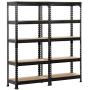 Yaheetech 2 Pack Shelving Units and Storage Shelves Heavy Duty Garage Shelving Shelves Utility Shelves Adjustable Height, 59 inch