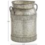 Amazon Brand – Stone & Beam Vintage Metal Milk Planter, 14.6''H, Galvanized