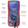 AstroAI Digital Multimeter, TRMS 6000 Counts Volt Meter Manual and Auto Ranging; Measures Voltage Tester, Current, Resistance, Continuity, Frequency; Tests Diodes, Transistors, Temperature