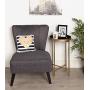 Kate and Laurel Celia Round Metal Foldable Tray Accent Table, Black with Gold Base
