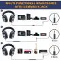 OneOdio Over Ear Headphone, Wired Bass Headsets with 50mm Driver, Foldable Lightweight Headphones with Share Port and Mic for Recording Monitoring Mixing Podcast Guitar PC TV (Dark Blue) OneOdio Over Ear Headphone, Wired Bass Headsets with 50mm Driver, Foldable Lightweight Headphones with Share Port and Mic for Recording Monitoring Mixing Podcast Guitar PC TV (Dark Blue)