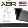 X8R Large Black Rubber U Channel Edging Edge Trim Seal Square Protection PVC Flex Part: X8R0107