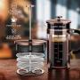 Veken French Press Coffee Maker (34 oz), 304 Stainless Steel Coffee Press with 4 Filter Screens, Durable Easy Clean Heat Resistant Borosilicate Glass - 100% BPA Free, Copper