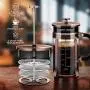 Veken French Press Coffee Maker (34 oz), 304 Stainless Steel Coffee Press with 4 Filter Screens, Durable Easy Clean Heat Resistant Borosilicate Glass - 100% BPA Free, Copper