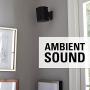 Sanus Adjustable Sonos Wall Mount for Sonos One, Play:1, Play:3 - Tool Free Tilt & Swivel Adjustments for Best Audio - Pair (Black)