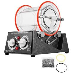 BestEquip Jewelry Polisher Tumbler 3kg 6.6 Lbs Capacity Jewelry Polisher Machine with Glass Barrel Mini Polisher Tumbler for Jewelry (6.6Lbs Capacity)