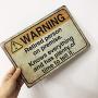 Funny Warning Sign: Retired Person on Premise, Tin Metal Sign for Home Yard Patio Man Cave, 8x12 Inch/20x30cm