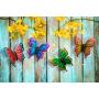 ShabbyDecor Metal Butterfly Wall Art Hanging Décor for Patio Garden Backyard Outdoor and Indoor Set of 4