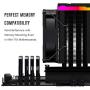 ID-COOLING SE-914-XT ARGB Cooler 131mm Height AM4 CPU Cooler Addressable RGB Light (5V 3-PIN Connector) on Fan and Top-Cover 4 Heatpipes CPU Air Cooler 92mm PWM Fan, Intel/AMD