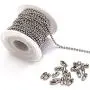 Tiparts 30 Feet Stainless Steel Ball Chains Necklace with 20pcs Connectors Clasps,Silver Bead Chain Sets (Chain Width 2.4mm+20pcs connectors) Tiparts 30 Feet Stainless Steel Ball Chains Necklace with 20pcs Connectors Clasps,Silver Bead Chain Sets (Chain Width 2.4mm+20pcs connectors)