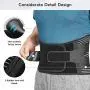 Freetoo Back Braces for Lower Back Pain Relief with 6 Stays, Breathable Back Support Belt for Men/Women for work , Anti-skid lumbar support belt with 16-hole Mesh for sciatica(M)
