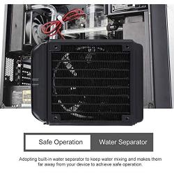 fosa 90mm 8 Tubes Thread CPU Cooling Water Row Heat Exchanger Fan, G1/4 Thread Water Cooling Radiator with Fan for Beauty Apparatus Industrial Equipment