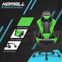 Homall Gaming Chair Computer Office Chair Ergonomic Desk Chair with Footrest Racing Executive Swivel Chair Adjustable Rolling Task Chair (Green)