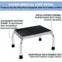 Vaunn Medical Foot Step Stool with Anti-Skid Rubber Platform, Chrome Plated Stool Vaunn Medical Foot Step Stool with Anti-Skid Rubber Platform, Chrome Plated Stool