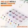 Rustark 150 Sets Turquoise Rapid Rivets 15 Colors Double Cap Spots Studs Button Metal Stud Eyelets Repair Fasteners Snap Buttons for DIY Leather-Craft Bag Shoes Bracelet Dog Collar (10MM)