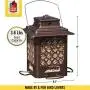 More Birds 105IN, 3.6 lb Seed Capacity, Copper Finish Stokes Select, Metal Hopper Feeder, 4 Feeding Ports