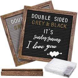 Gelibo Double Sided Letter Board with 750 Precut White & Gold Letters,Months & Days & Extra Cursive Words, Wall & Tabletop Display, Letter Organizer 10x10in