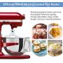 Coated Flat Beater Blade for KitchenAid 6 quart Bowl-Lift Stand Mixer, All-Metal Coated Edge Beater Blade Suit able KitchenAid Mixing Accessory, for Baking - Pastry, Pasta Dough, Mixing Attachments