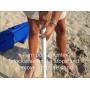 dig-git Beach Umbrella w/Integrated Anchor - Red