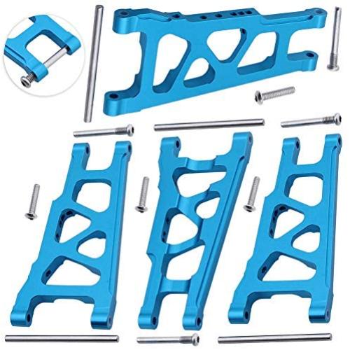 4-Pack HobbyPark Aluminum Suspension Arms Set (Front & Rear), Replacement of 3655x for RC Traxxas 1/10 Slash 4x4 XO-1 Upgrade Parts