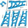 4-Pack HobbyPark Aluminum Suspension Arms Set (Front & Rear), Replacement of 3655x for RC Traxxas 1/10 Slash 4x4 XO-1 Upgrade Parts