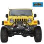 EAG Steel Front Bumper with Winch Plate Black Textured Fit for 87-06 Wrangler TJ YJ