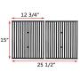 GGC 15 Inch Grill Grates Replacement for Broil King 9453-54, 9453-57, 9453-64, 9865-54, 9453-67, Broil-Mate, Silver Chef, Sterling Gas Grill, Set of 2 Cast Iron Cooking Grid Grates(15'' x 12 3/4'' Each)