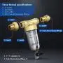 Waterdrop Backwash Spin Down Sediment Filter - Whole House Pre-Filtration System, 50-Micron, 1'' MNPT + 3/4'' FNPT, Traps Rust, Dust, Sand, BPA Free, Heavy Duty 316L Molybdenum Alloy Build