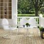 Crosley Furniture Griffith 3-Piece Metal Outdoor Conversation Set with Table, Loveseat, and Chair - White Crosley Furniture Griffith 3-Piece Metal Outdoor Conversation Set with Table, Loveseat, and Chair - White