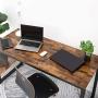 HOOBRO Computer Desk, 55.1 x 23.6 x 29.9 Inch Industrial Office Study Desk, PC Table Workstation for Home Office, Sturdy Writing Desk with Metal Frame, Easy to Assemble, Rustic Brown BF68DN01