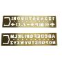 AKOAK 2 Piece Set Brass English alphabets Stencils and Arabic Numerals Stencils with Symbols,Letter Stencils Number Stencils for Drawing,Bookmarks,Templates