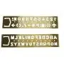 AKOAK 2 Piece Set Brass English alphabets Stencils and Arabic Numerals Stencils with Symbols,Letter Stencils Number Stencils for Drawing,Bookmarks,Templates