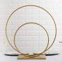 Efavormart 24'' | 16'' Gold Double Metal Hoop Wedding Centerpiece, Flower Stand