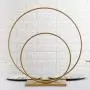 Efavormart 24'' | 16'' Gold Double Metal Hoop Wedding Centerpiece, Flower Stand