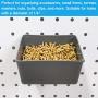 Pegboard Hooks Assortment, Plastic Bins, Peg Locks, for Organizing Tools, 140pcs