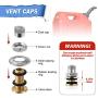 Magicfour Fuel Gas Can Vent Caps, 3 Pack Fuel Gas Can Vent Caps Gas Can Replacement Vent Plug Gas Jug Vent Caps for Gas Fuel Water Can Jug to Allow Faster Flowing