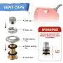 Magicfour Fuel Gas Can Vent Caps, 3 Pack Fuel Gas Can Vent Caps Gas Can Replacement Vent Plug Gas Jug Vent Caps for Gas Fuel Water Can Jug to Allow Faster Flowing